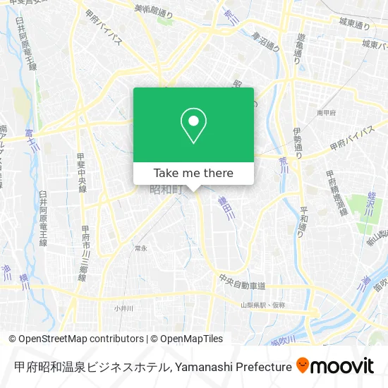 甲府昭和温泉ビジネスホテル map