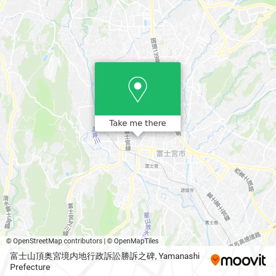 Mount Fuji Summit Shrine Grounds Administrative Lawsuit Victory Monument map