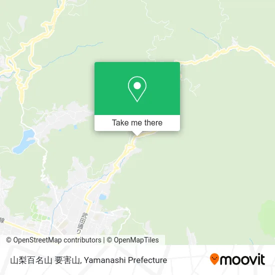 Yamanashi Hundred Famous Mountains Yagai Mountain map