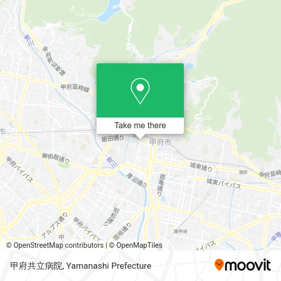 甲府共立病院 map