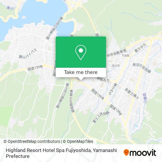 Highland Resort Hotel Spa Fujiyoshida map