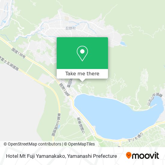 Hotel Mt Fuji Yamanakako map
