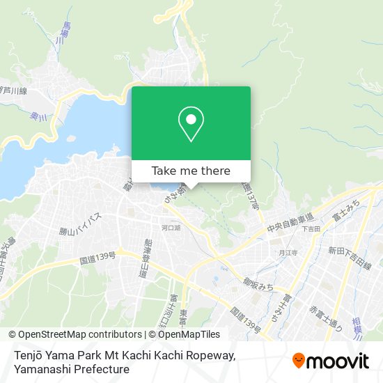 Tenjō Yama Park Mt Kachi Kachi Ropeway map