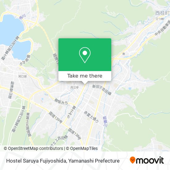 Hostel Saruya Fujiyoshida map