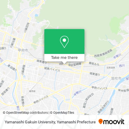 Yamanashi Gakuin University map
