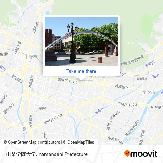 Yamanashi Gakuin University map
