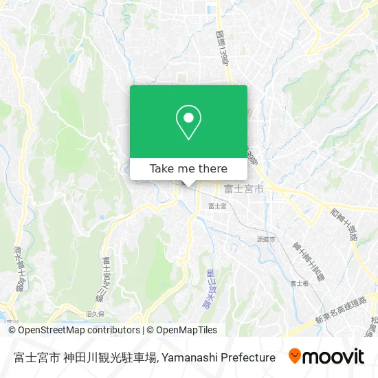 Fujinomiya Kanda River Tourist Parking Lot map