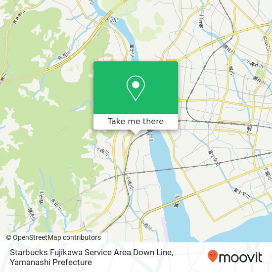 Starbucks Fujikawa Service Area Down Line map