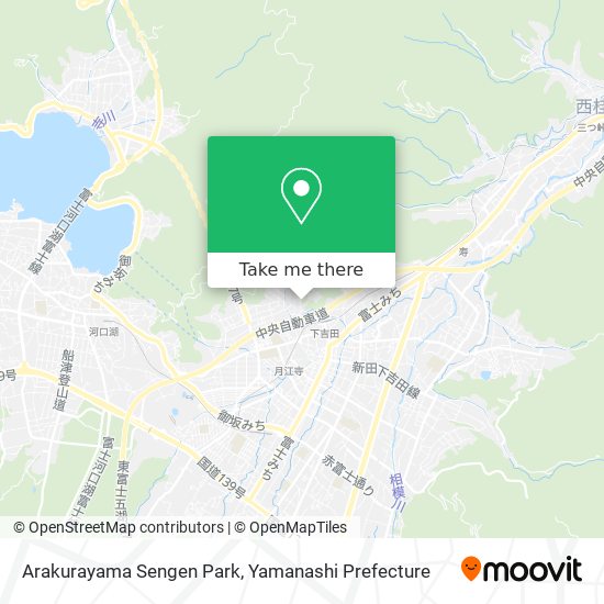 Arakurayama Sengen Park map