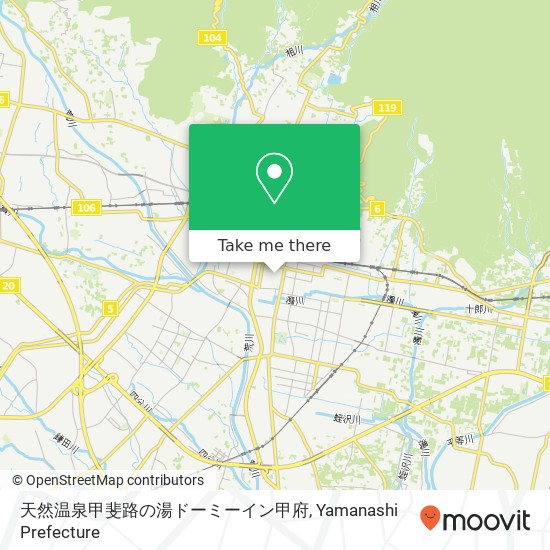 天然温泉甲斐路の湯ドーミーイン甲府 map