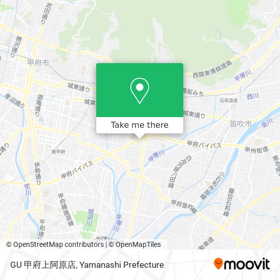 怎樣搭巴士去甲府市的gu 甲府上阿原店 Moovit