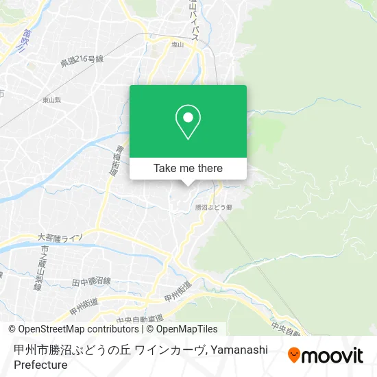 甲州市勝沼ぶどうの丘 ワインカーヴ map