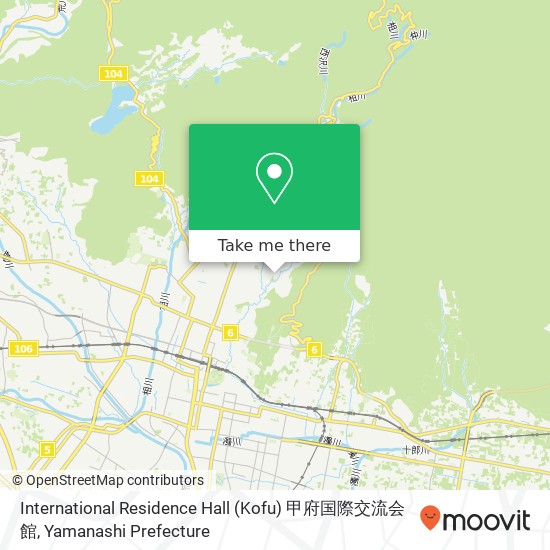 International Residence Hall (Kofu) 甲府国際交流会館 map