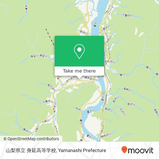 山梨県立 身延高等学校 map