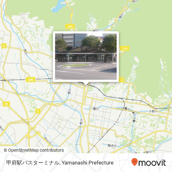 甲府駅バスターミナル map