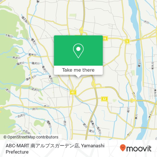 ABC-MART 南アルプスガーデン店 map