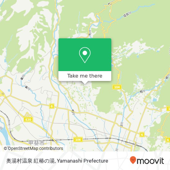 奥湯村温泉 紅椿の湯 map