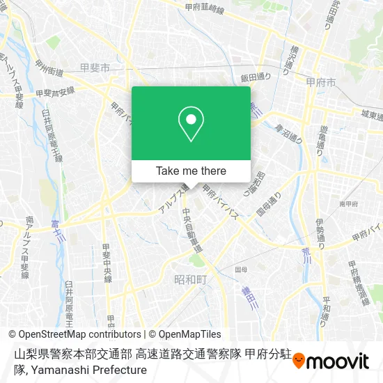 Yamanashi Prefectural Police Headquarters Highway Traffic Police Kofu Branch map