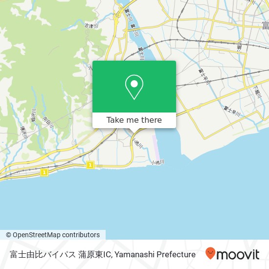富士由比バイパス 蒲原東IC map