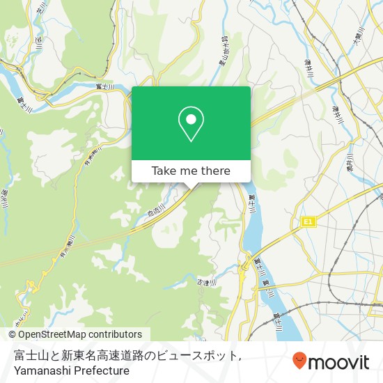 富士山と新東名高速道路のビュースポット map