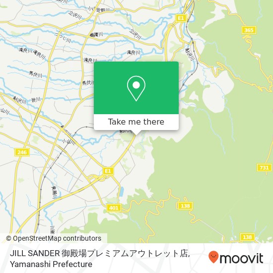 JILL SANDER 御殿場プレミアムアウトレット店 map