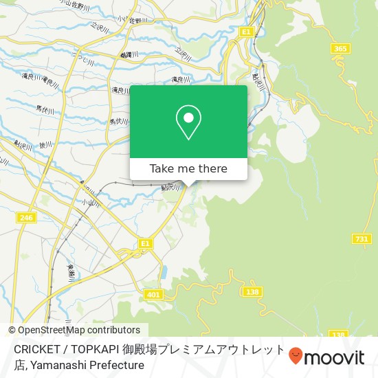 CRICKET / TOPKAPI 御殿場プレミアムアウトレット店 map