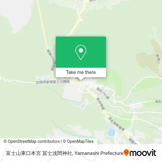 Mount Fuji East Entrance Main Shrine Fuji Sengen Shrine map