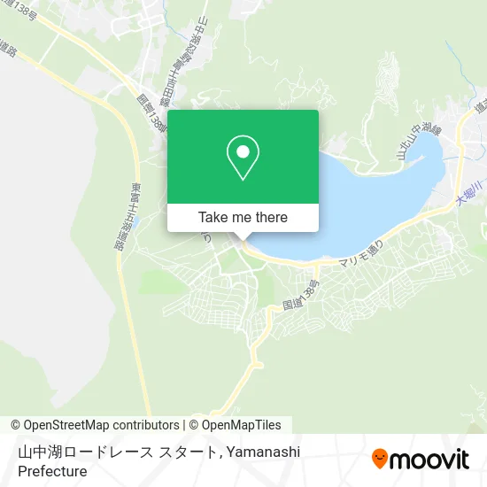 Yamanakako Road Race Start map
