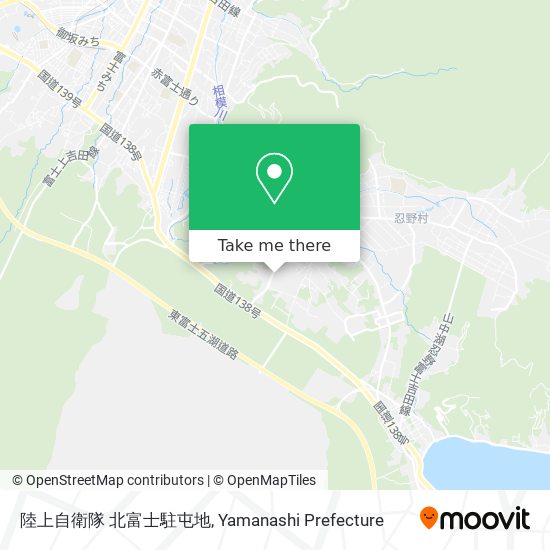 陸上自衛隊 北富士駐屯地 map