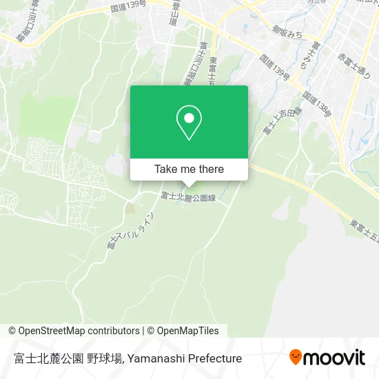 Fuji Hokuroku Park Baseball Field map