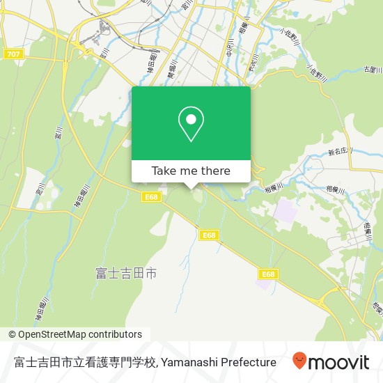 富士吉田市立看護専門学校 map