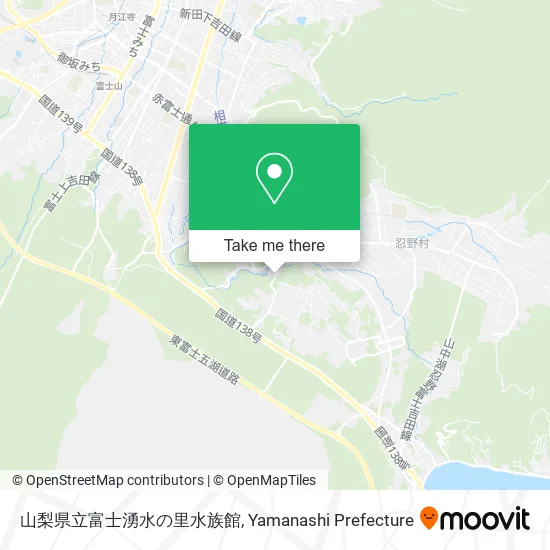 山梨県立富士湧水の里水族館 map