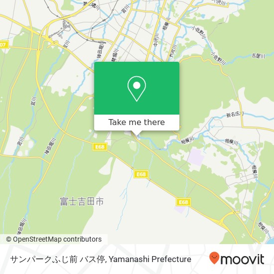 サンパークふじ前 バス停 map