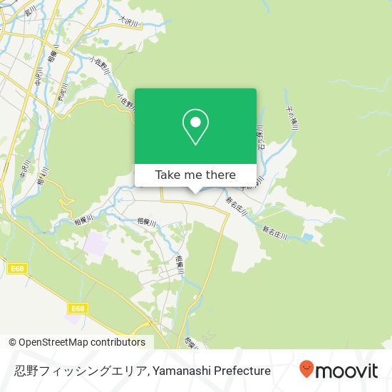 忍野フィッシングエリア map