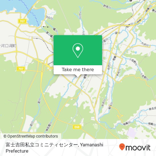 富士吉田私立コミニティセンター map