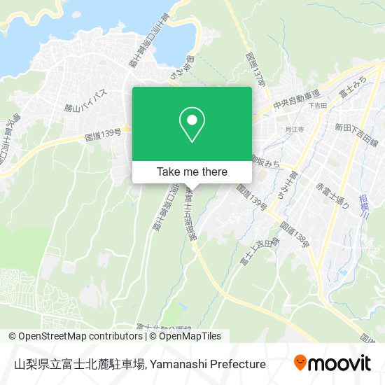 山梨県立富士北麓駐車場 map