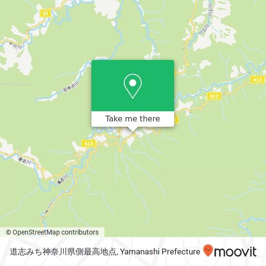 道志みち神奈川県側最高地点 map