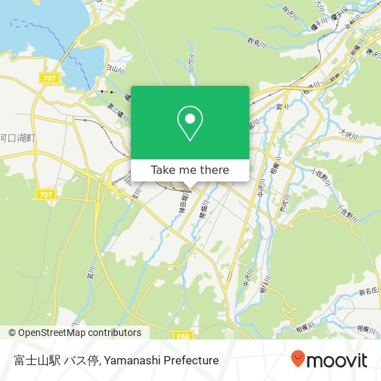 富士山駅 バス停 map