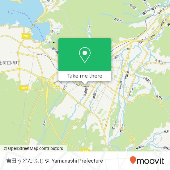 吉田うどん ふじや map