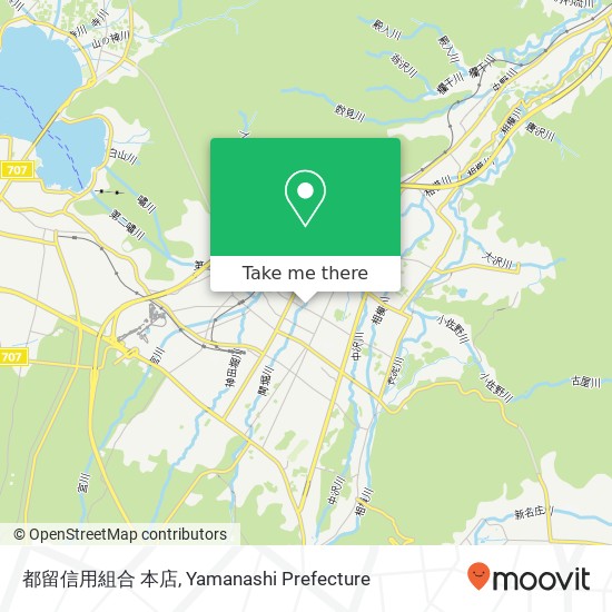 都留信用組合 本店 map