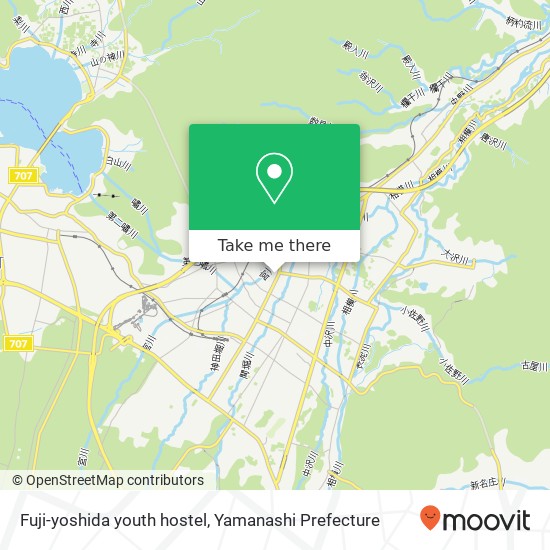 Fuji-yoshida youth hostel map