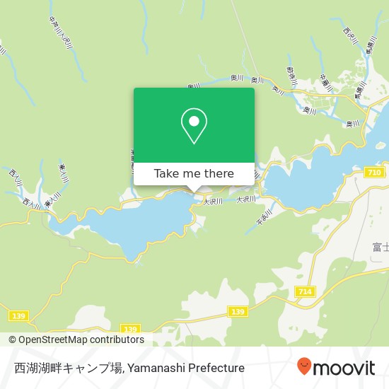 西湖湖畔キャンプ場 map