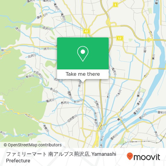 ファミリーマート 南アルプス荊沢店 map