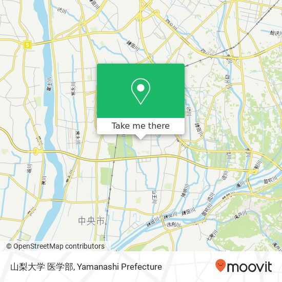 山梨大学 医学部 map