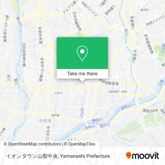 Aeon Town Yamanashi Central map
