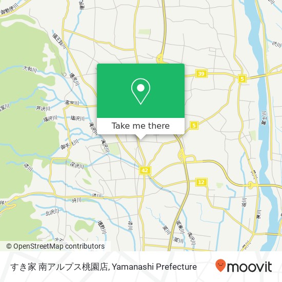 すき家 南アルプス桃園店 map