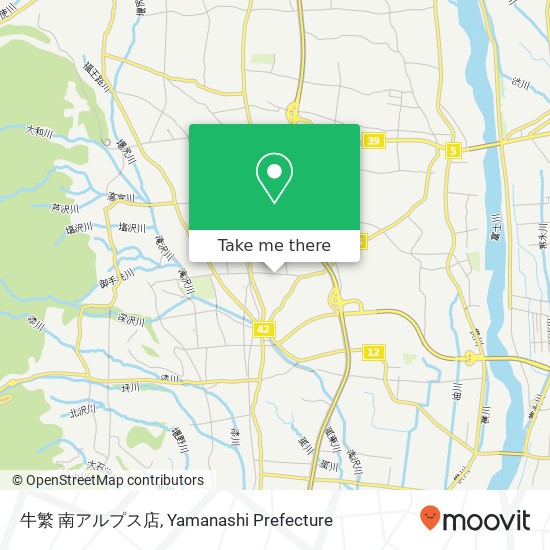 牛繁 南アルプス店 map