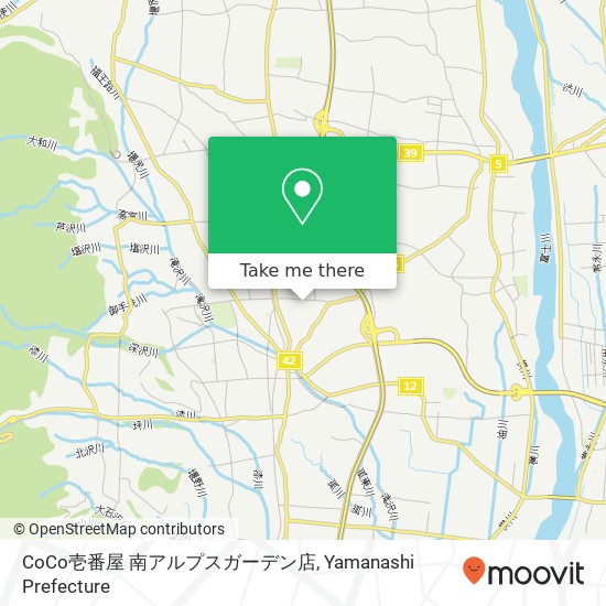 CoCo壱番屋 南アルプスガーデン店 map