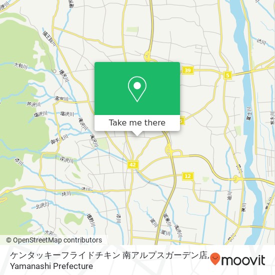 ケンタッキーフライドチキン 南アルプスガーデン店 map