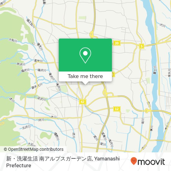 新・洗濯生活 南アルプスガーデン店 map